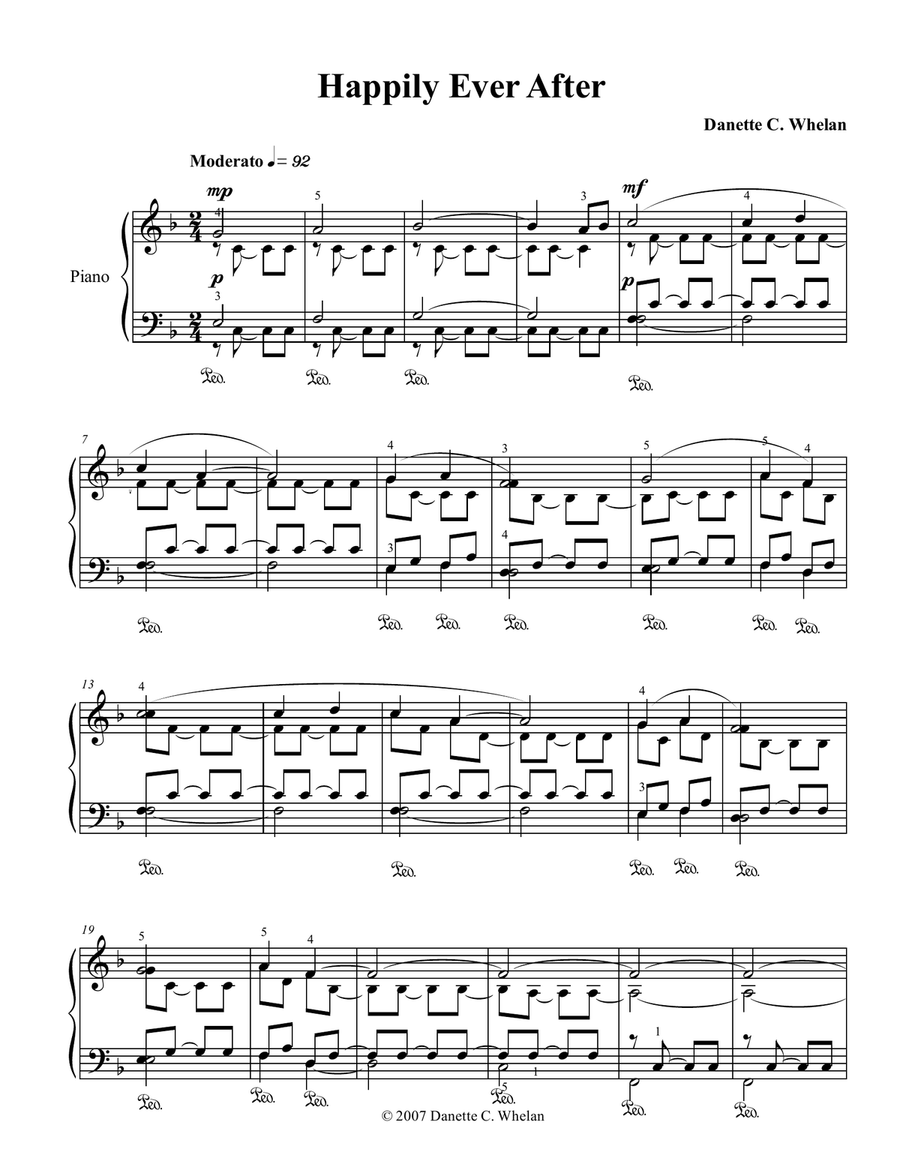 Happily Ever After Piano Solo scores gallery preview page 1