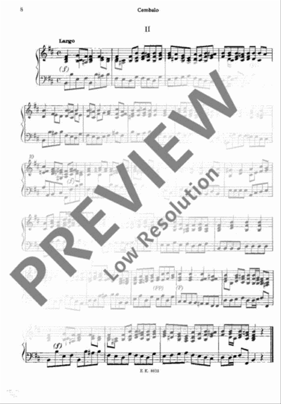 Concerto D major Concerto D major Harpsichord scores gallery preview page 8