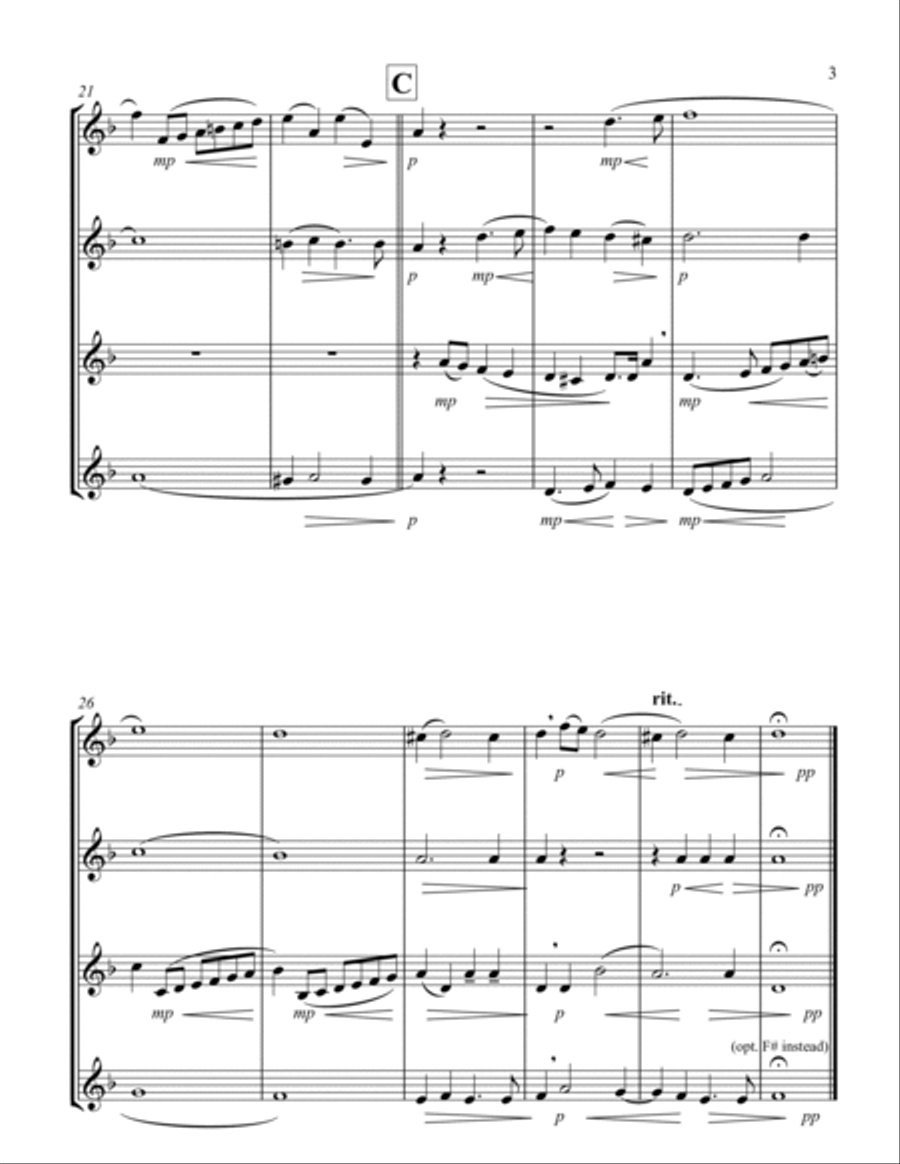 Kyrie (Durante) (Oboe Quartet) Woodwind Quartet scores gallery preview page 3