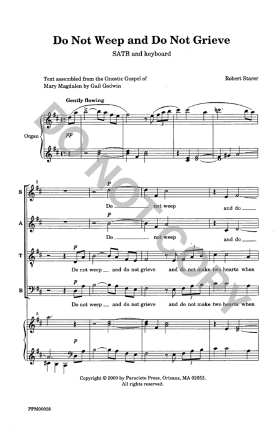 Do Not Weep and Do Not Grieve 4-Part scores gallery preview page 2