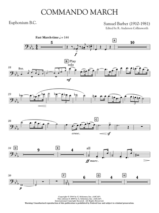 Commando March - Euphonium in Bass Clef