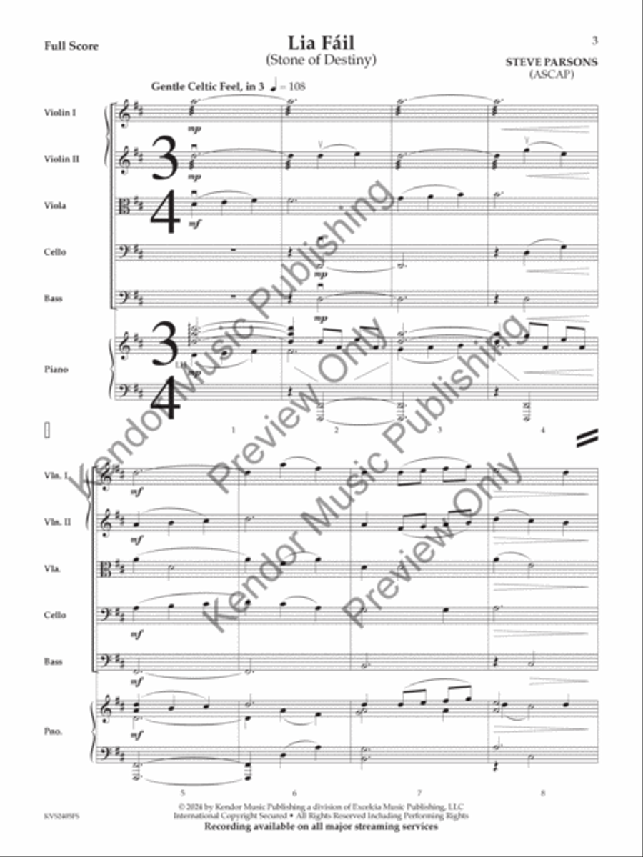 Lia Fáil String Orchestra scores gallery preview page 4