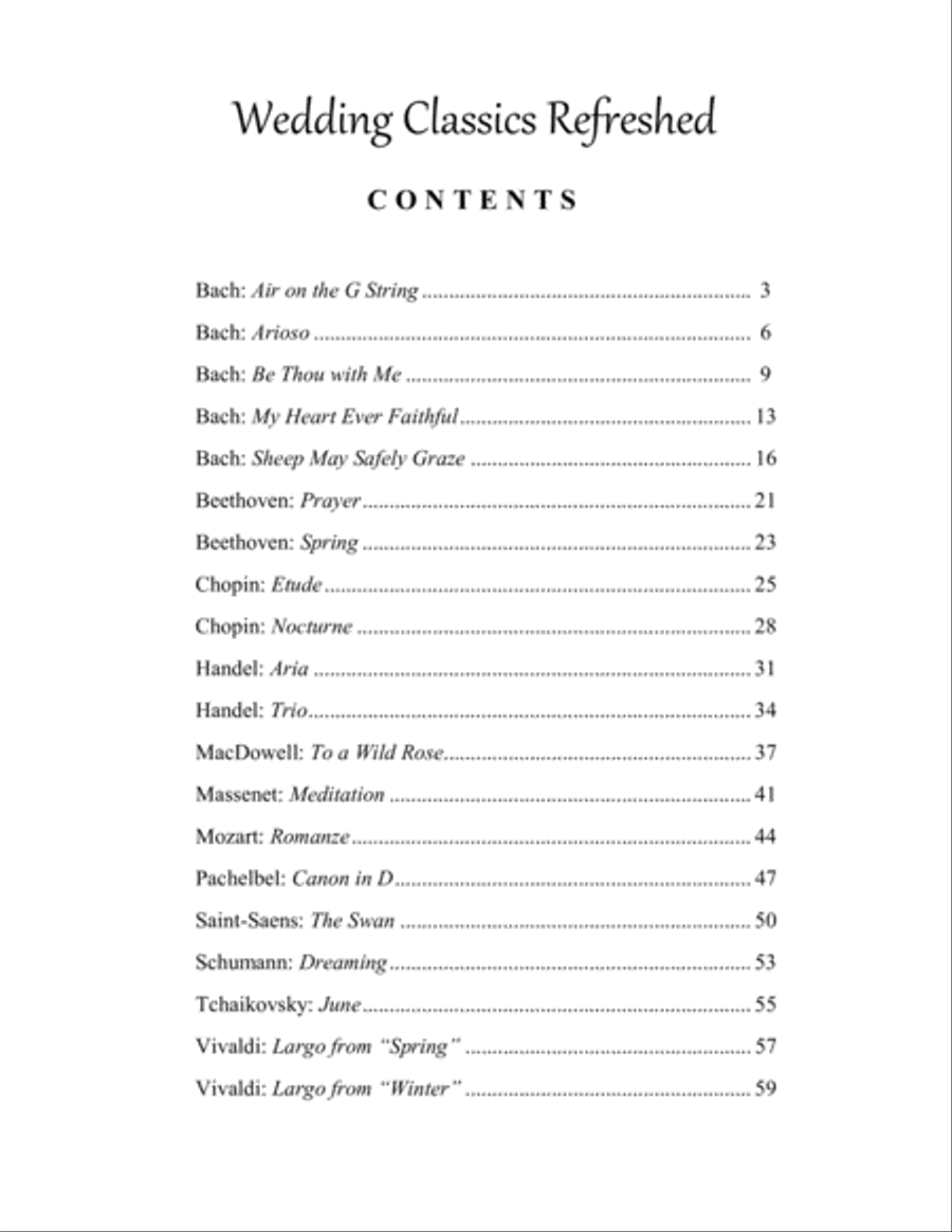 Wedding Classics Refreshed, Book 1: Preludes, Interludes, Postludes (A Collection of 20 Piano Solos) Piano Solo scores gallery preview page 2