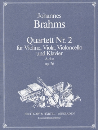 Book cover for Piano Quartet No. 2 in A major Op. 26