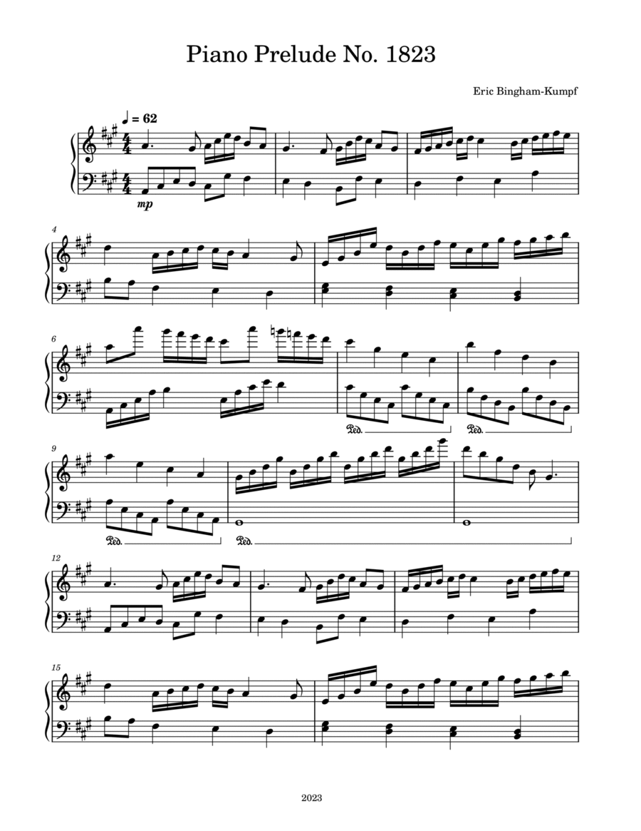Piano Prelude No. 1823 image number null