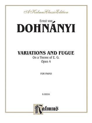 Book cover for Variation & Fugue (on a theme of E. G.) Op. 4