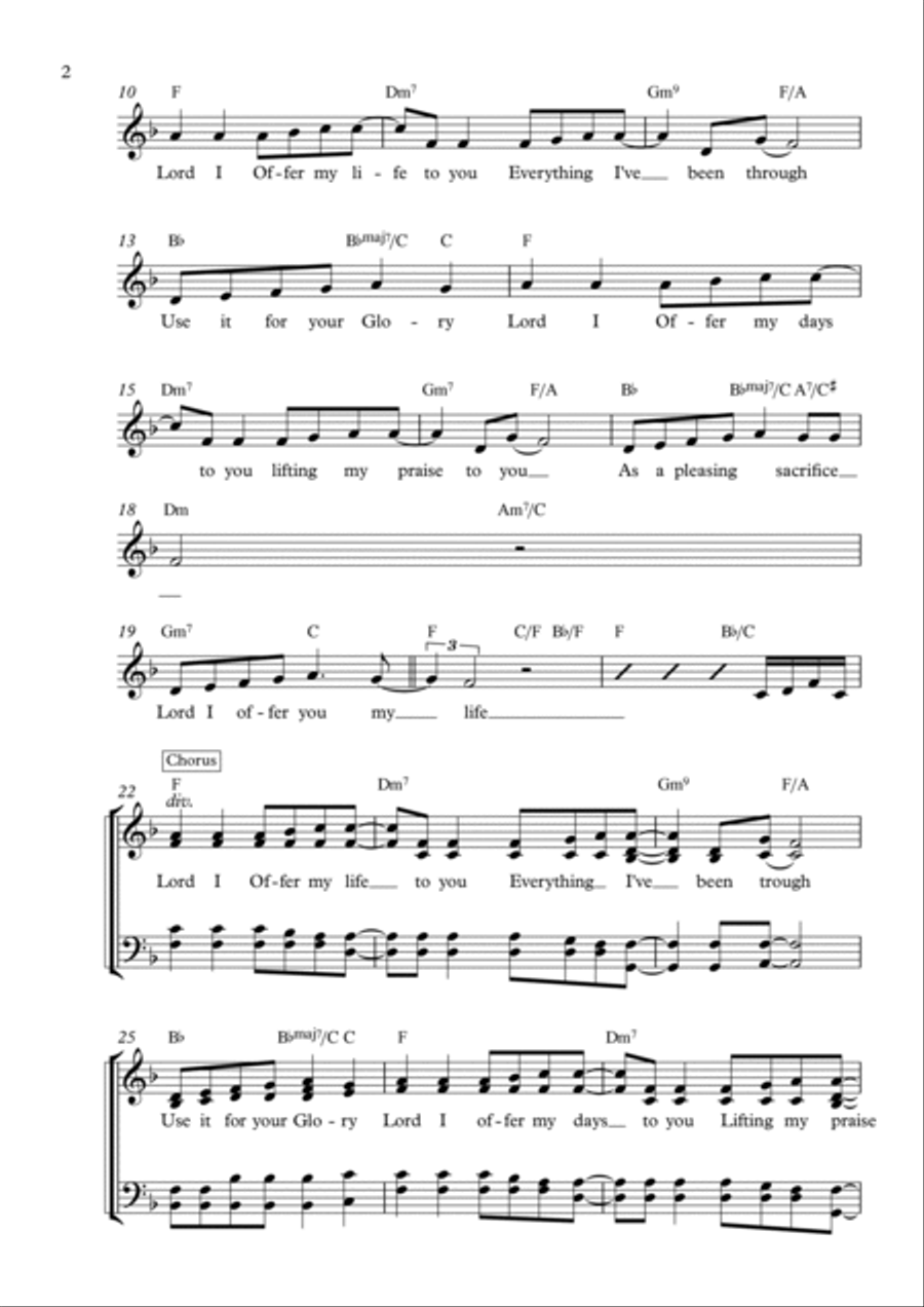 I Offer My Life Voice scores gallery preview page 2