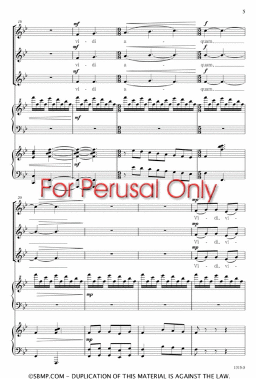 Vidi Aquam - SSA Octavo SSA scores gallery preview page 4