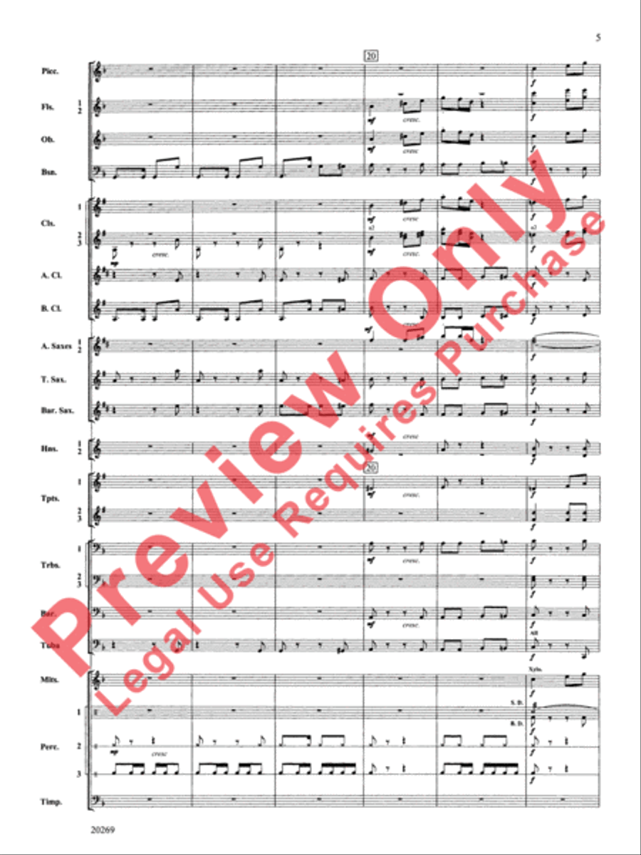 Night in the Tropics Concert Band scores gallery preview page 6