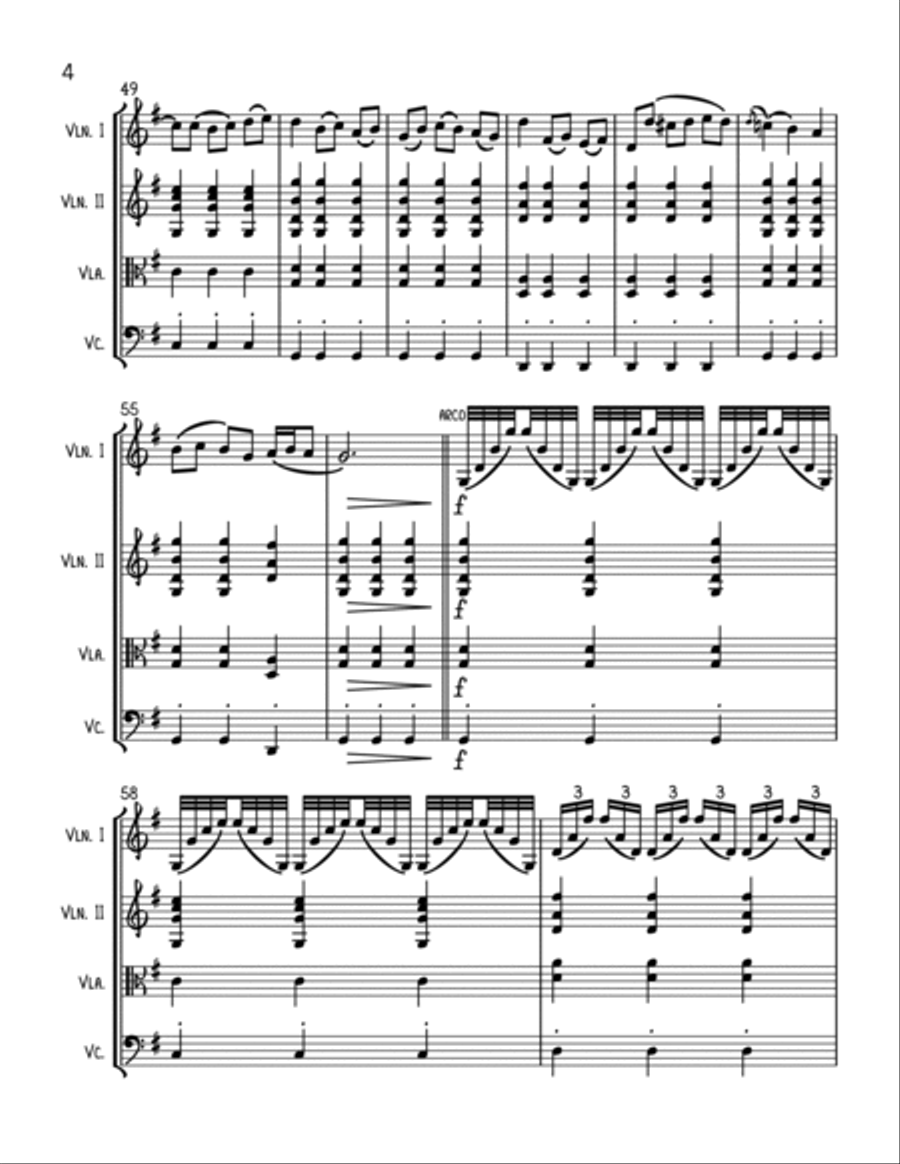 Boccherini Music from MASTER AND COMMANDER - String Quartet String Quartet scores gallery preview page 4