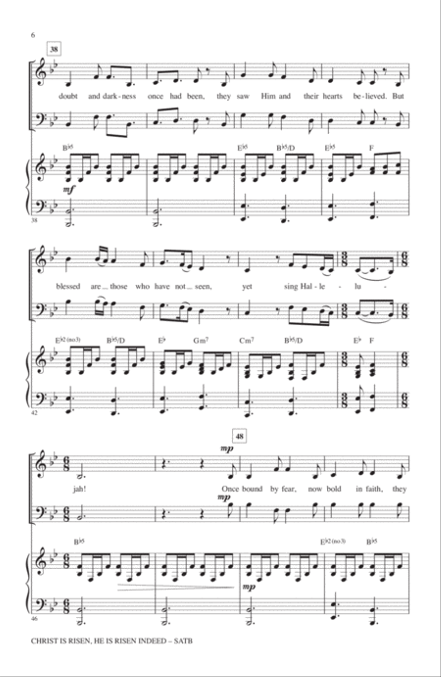 Christ Is Risen, He Is Risen Indeed (arr. James Koerts) 4-Part scores gallery preview page 5