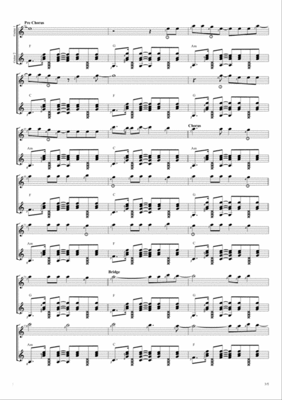 Numb Electric Guitar scores gallery preview page 3