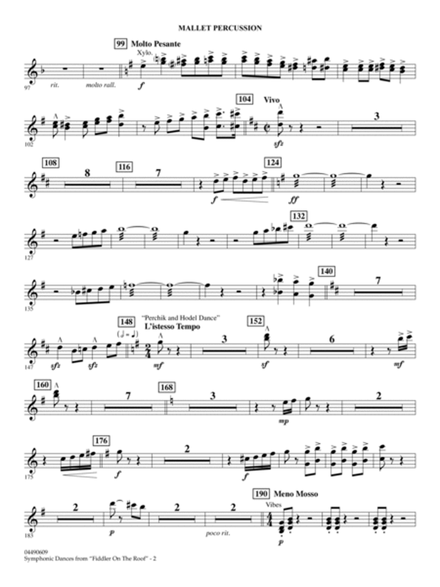 Symphonic Dances (from Fiddler On The Roof) (arr. Ira Hearshen) - Mallet Percussion