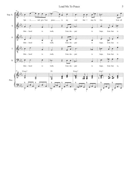 Lead Me To Peace (Soprano Solo and SATB) image number null