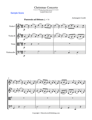 CHRISTMAS CONCERTO - PASTORALE - STRING QUARTET Concerto VIII Op. 6 No. 8, Fatto per la notte di nat