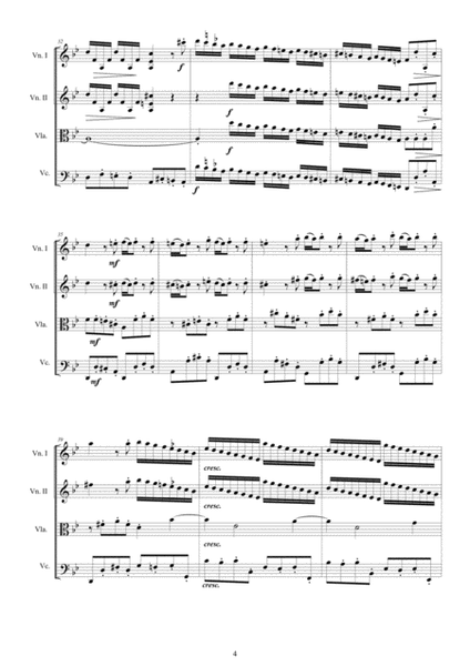Vivaldi - Concerto in B flat major RV 166 for String Quartet image number null