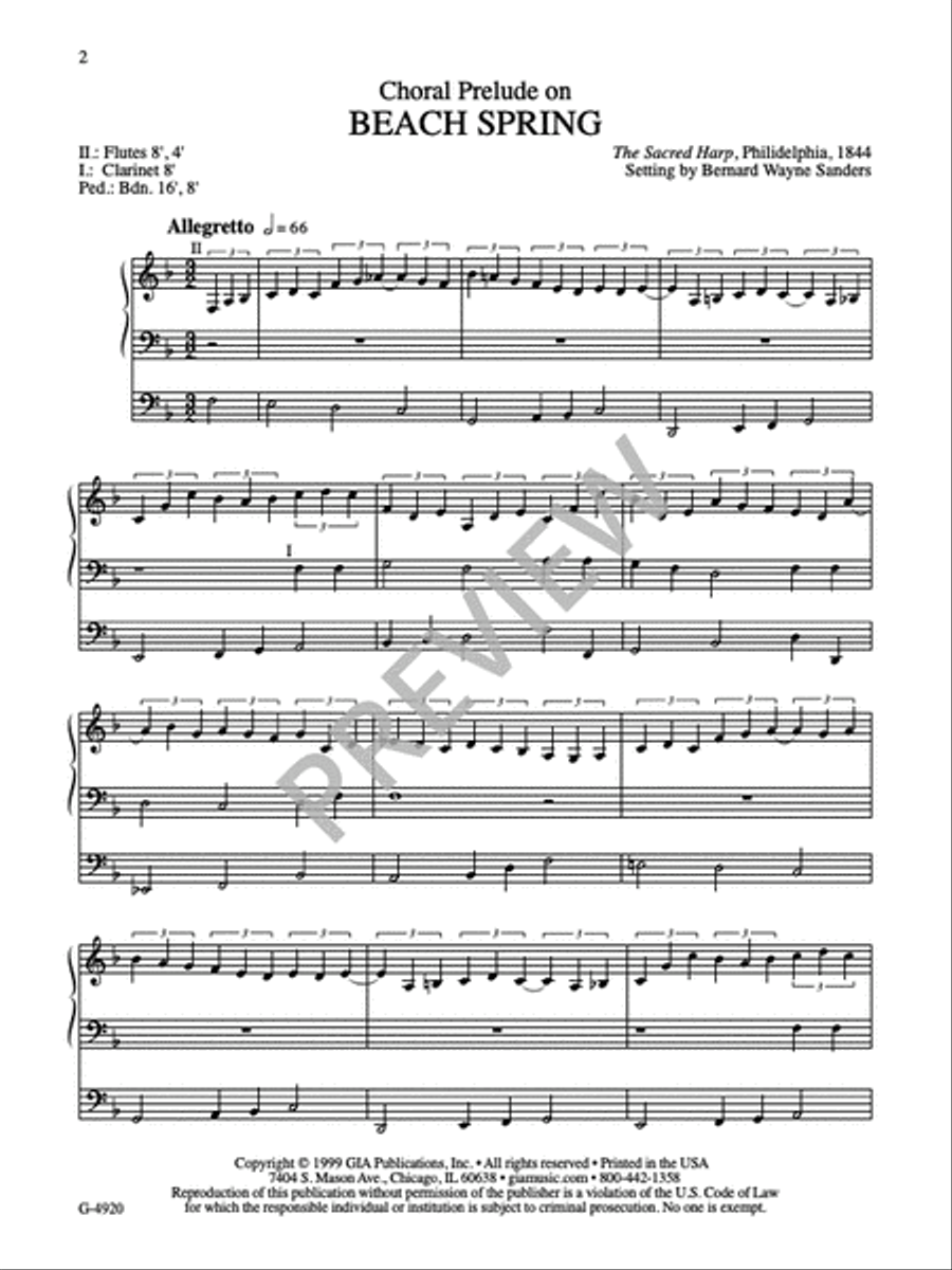 Four Chorale Preludes for Organ Organ Solo scores gallery preview page 4