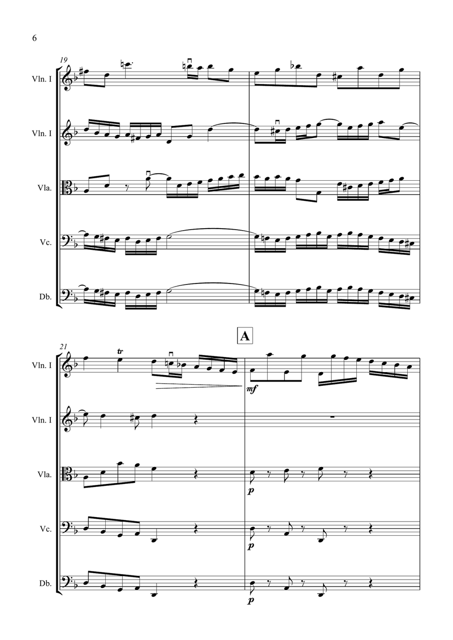 Bach Double Violin Concerto in D Minor for String Orchestra String Orchestra scores gallery preview page 6