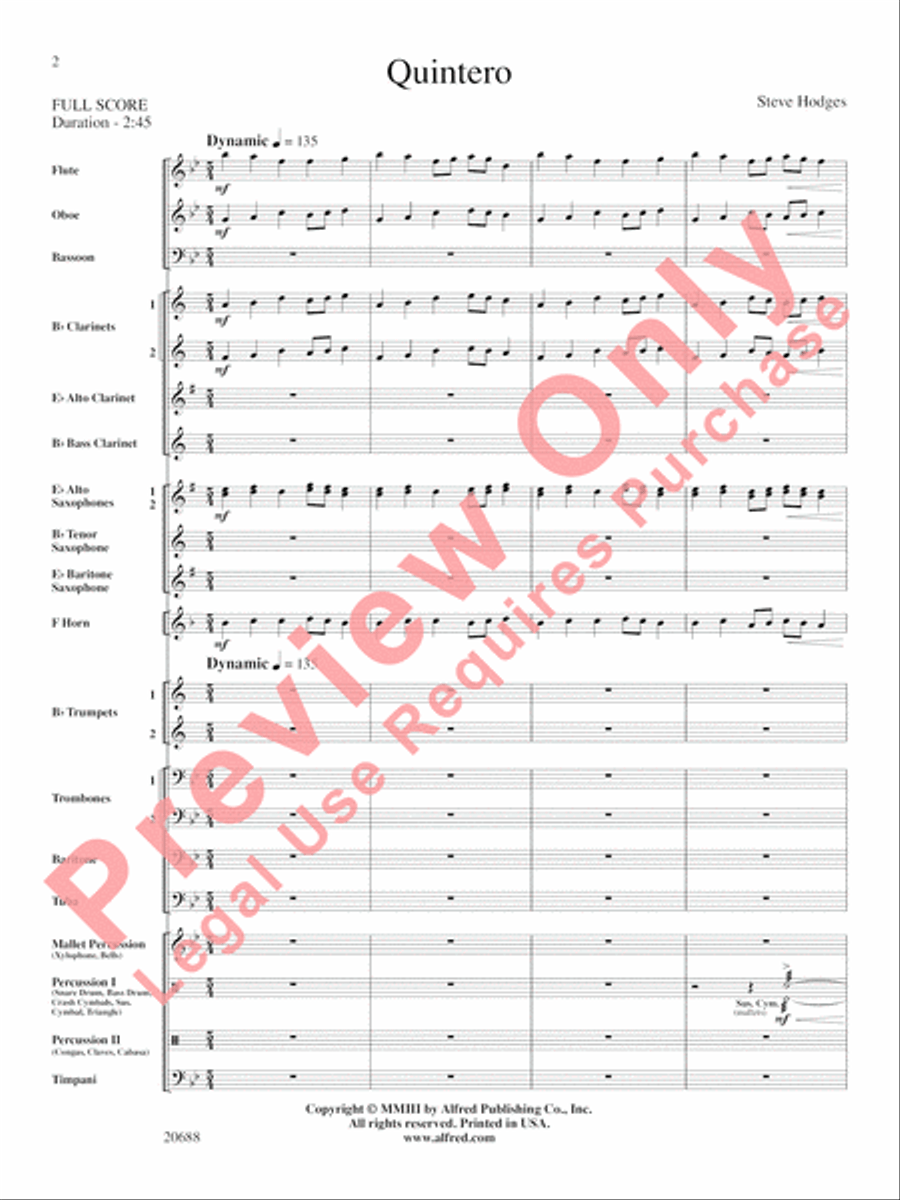 Quintero Concert Band scores gallery preview page 3