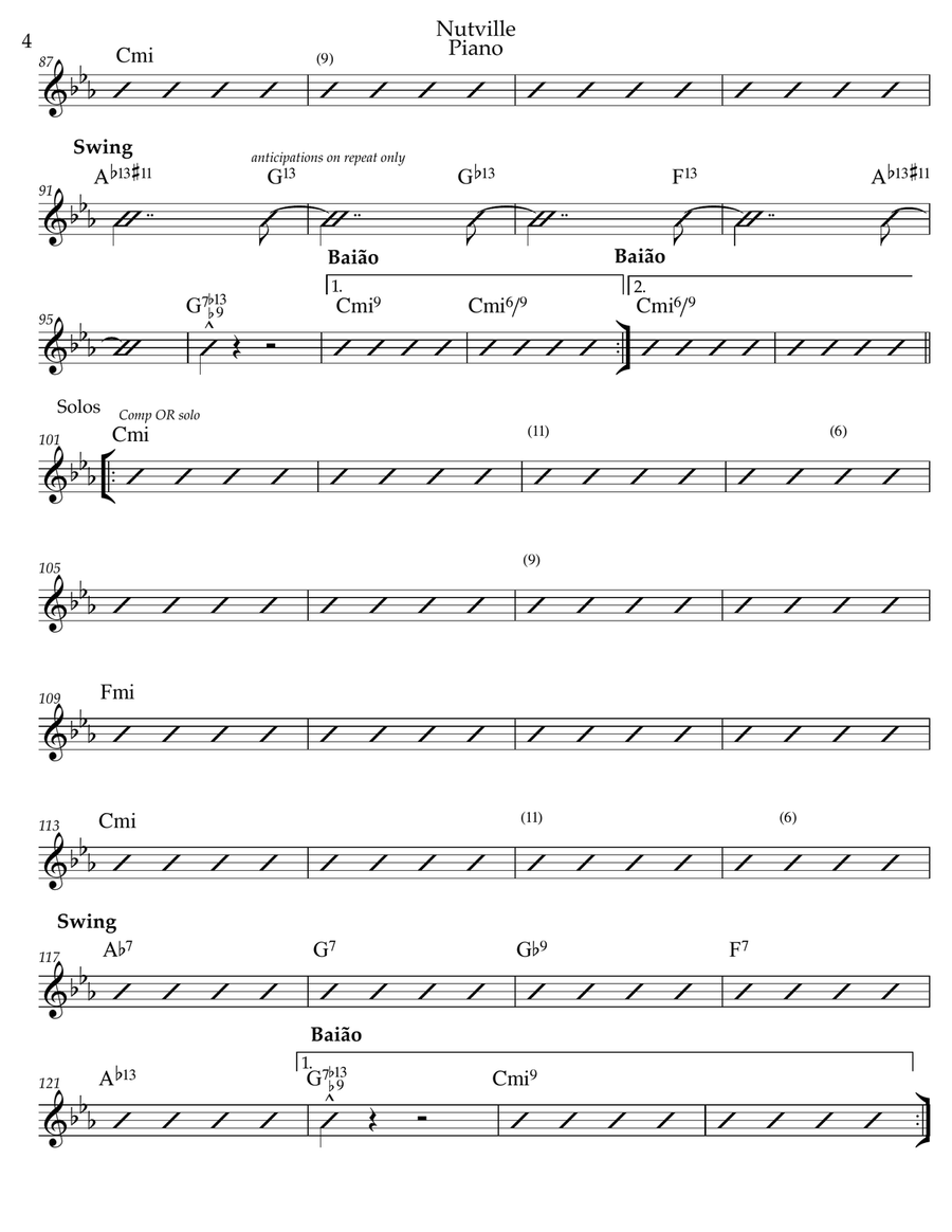 Nutville Small Ensemble scores gallery preview page 4