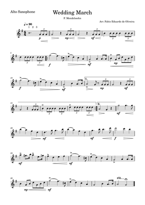 Book cover for Wedding March (Mendelssohn) - Easy Arrangement