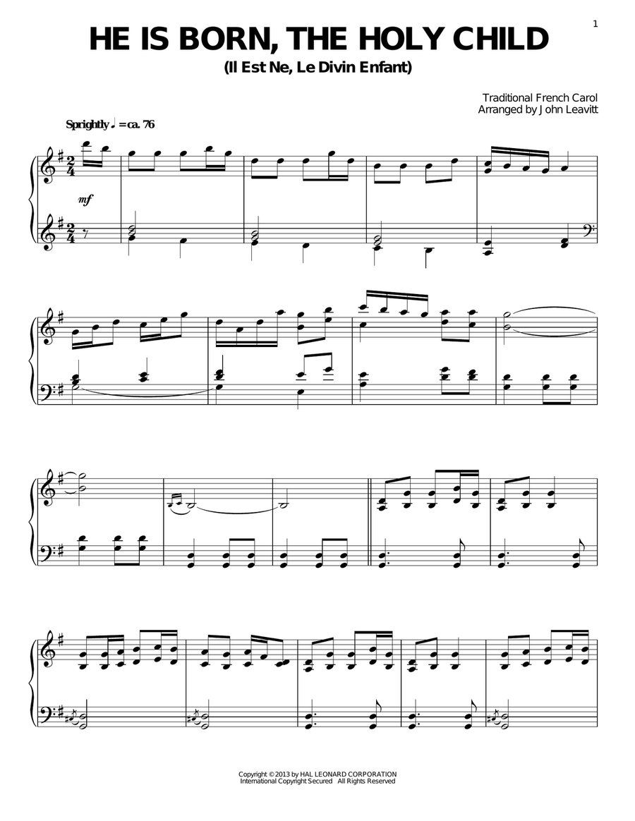 Christmas Tidings Piano Solo scores gallery preview page 1