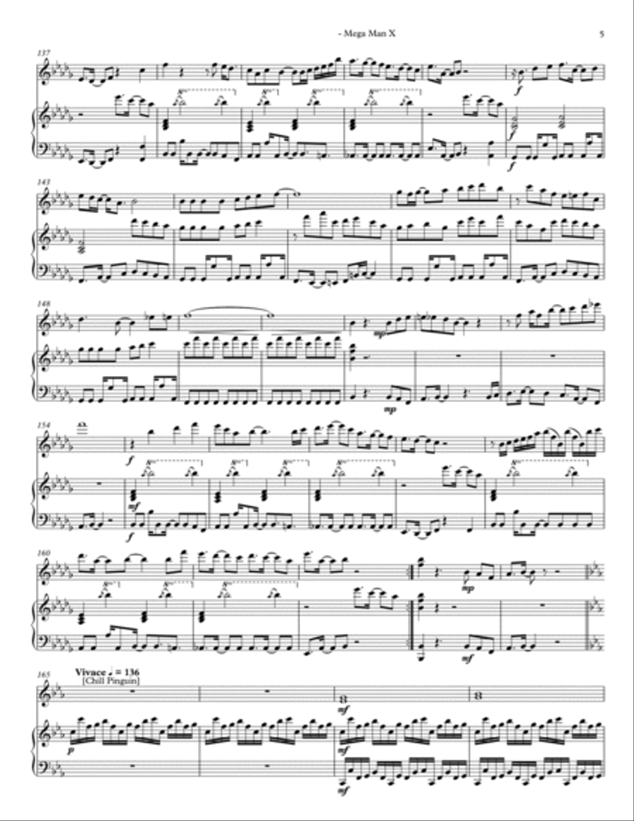 2mega2man (mega Man X) Chamber Music scores gallery preview page 5