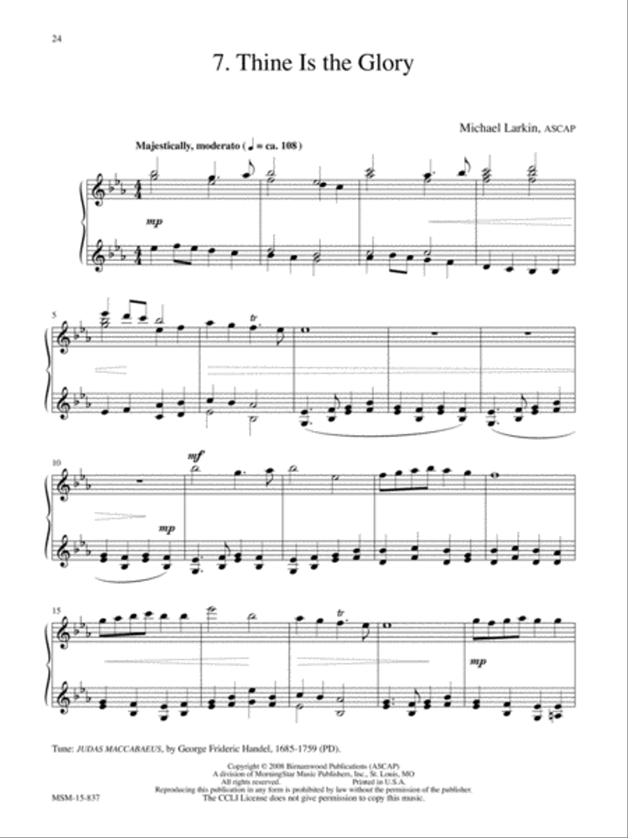 Hymn Meditations for the Church Year Piano Solo scores gallery preview page 9