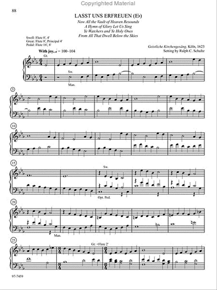 Hymn Prelude Library: Lutheran Service Book, Vol. 6 (JKL) Organ scores gallery preview page 8