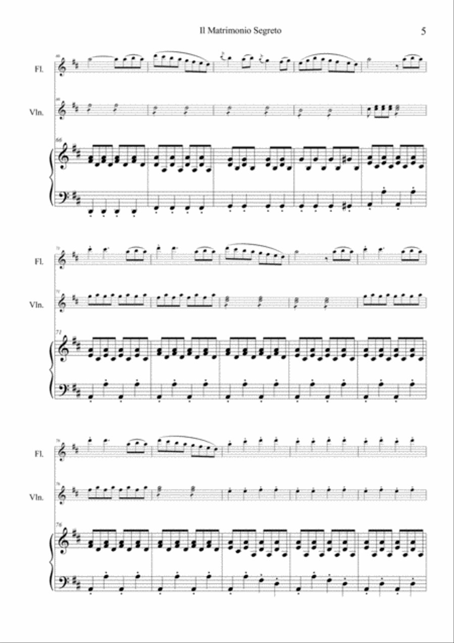 Cimarosa Il Matrimonio Segreto Ouverture Small Ensemble scores gallery preview page 6
