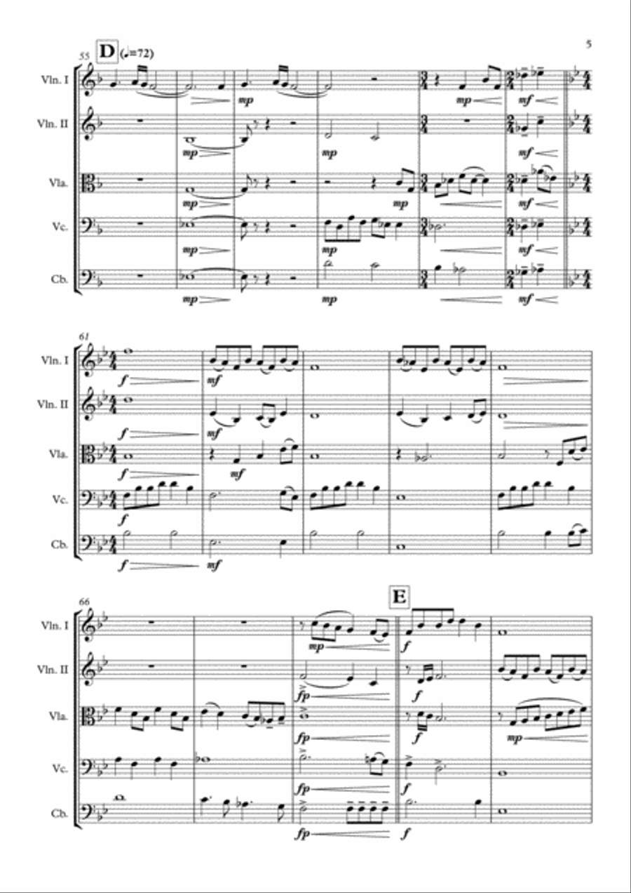 End Credits - Apollo 13 String Quintet scores gallery preview page 6