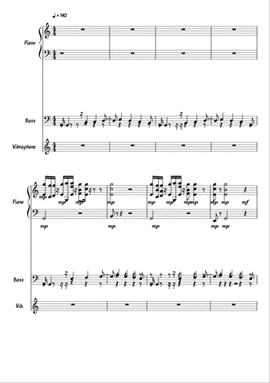 Jazz happy - Music Without Drums Small Ensemble scores gallery preview page 1
