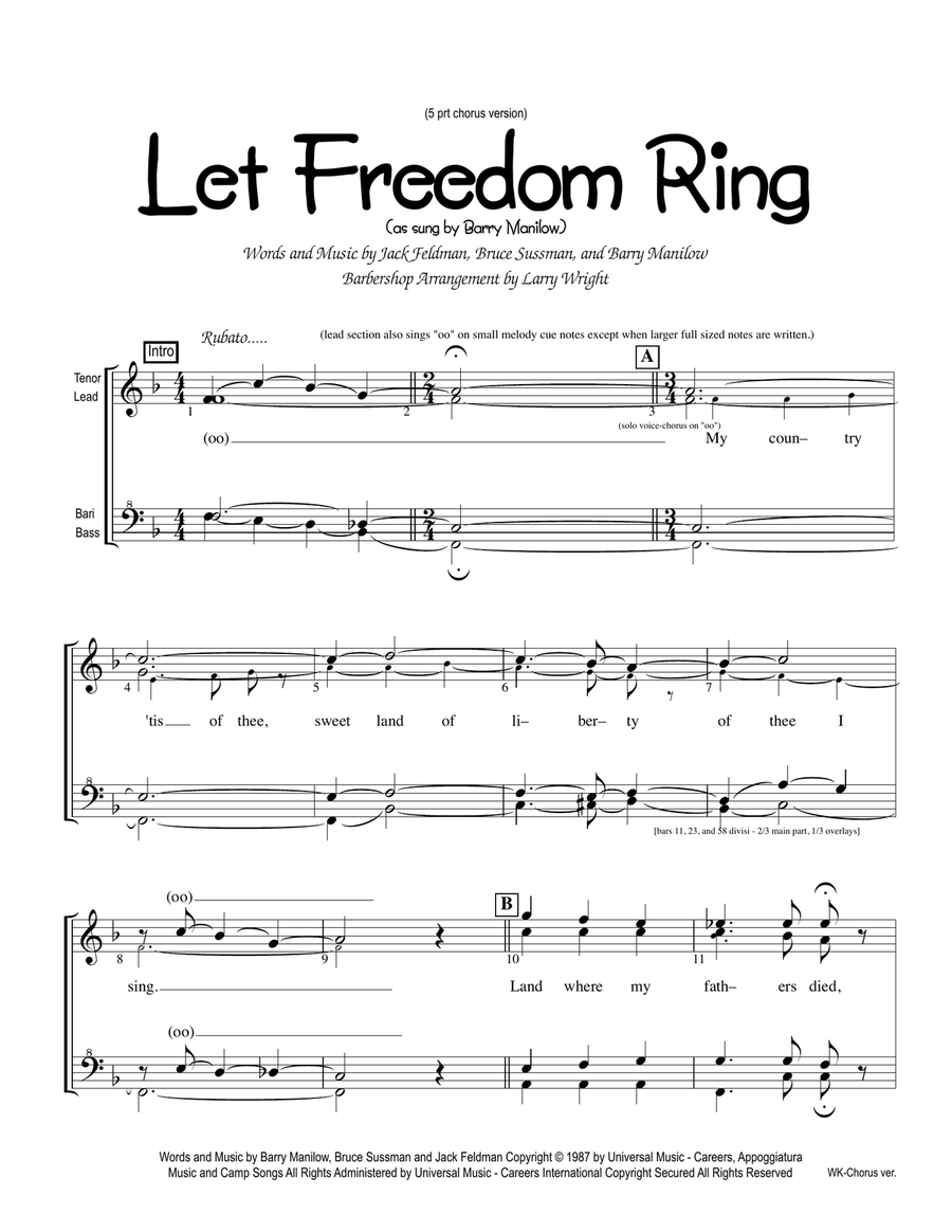 Let Freedom Ring SSAA scores gallery preview page 1