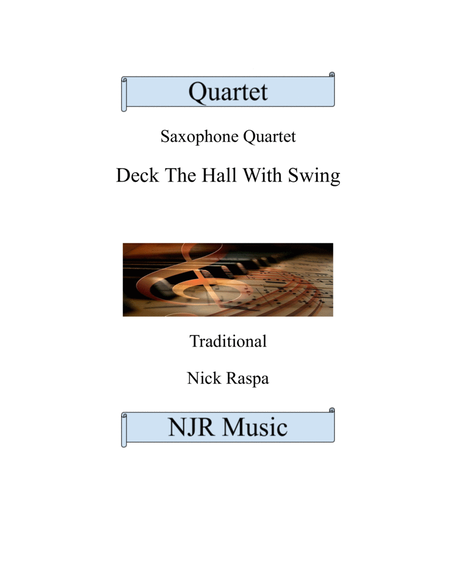 Deck The Hall With Swing - Sax Quartet (AATB) full set image number null