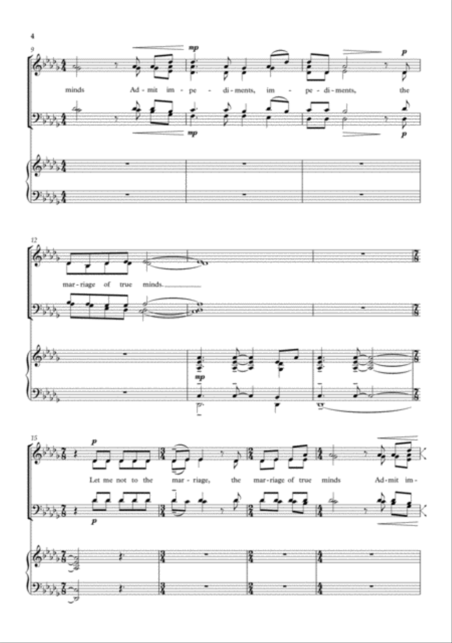 The Marriage of True Minds 4-Part scores gallery preview page 2