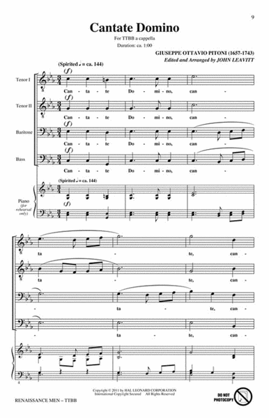 Renaissance Men by Giovanni Pierluigi da Palestrina Choir - Sheet Music