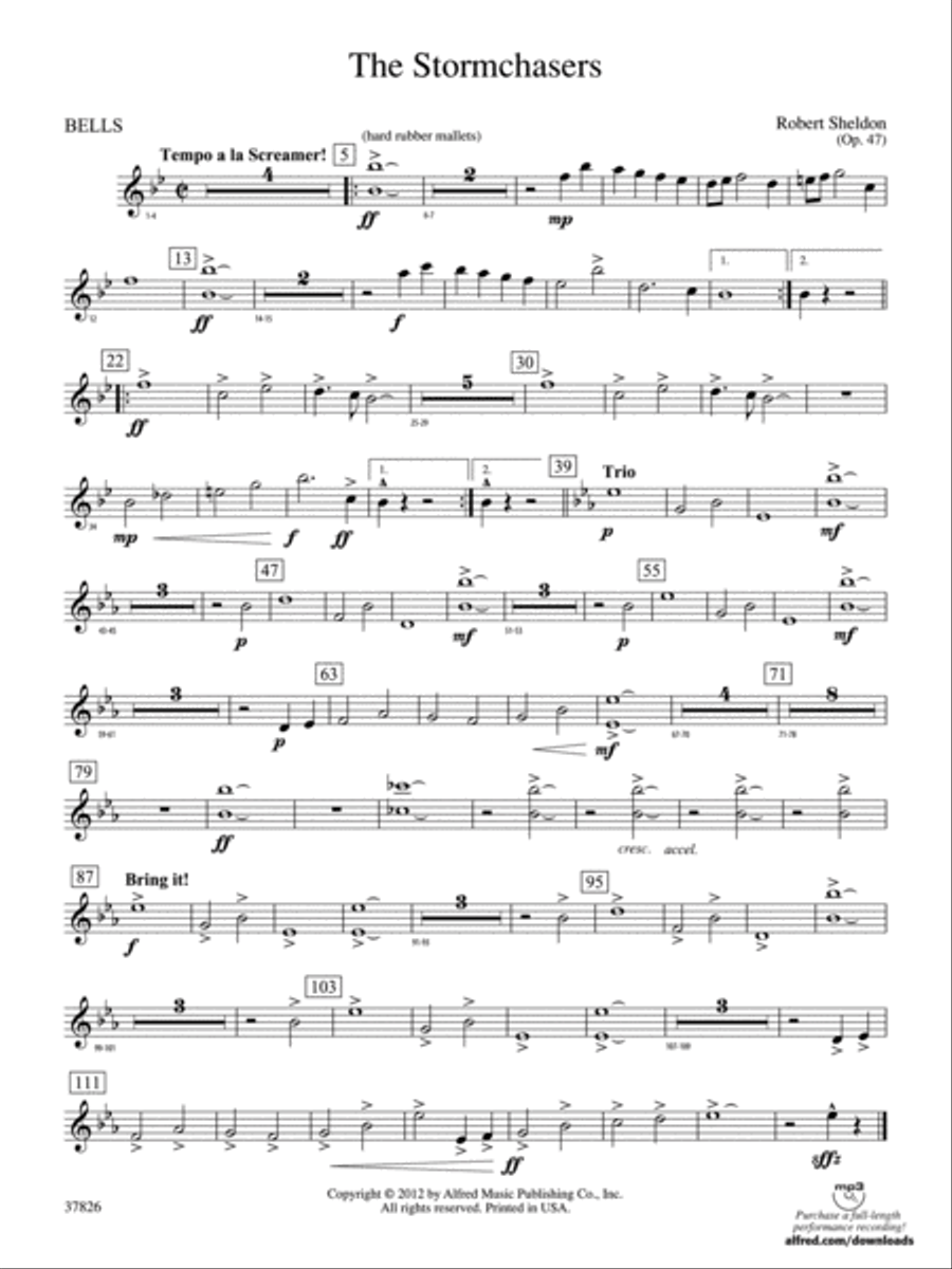 The Stormchasers: Bells Concert Band scores gallery preview page 1