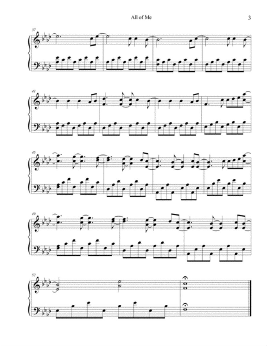 All Of Me Easy Piano scores gallery preview page 4