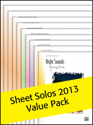 Book cover for Alfred's Sheet Solos Value Pack 2013 (Value Pack)