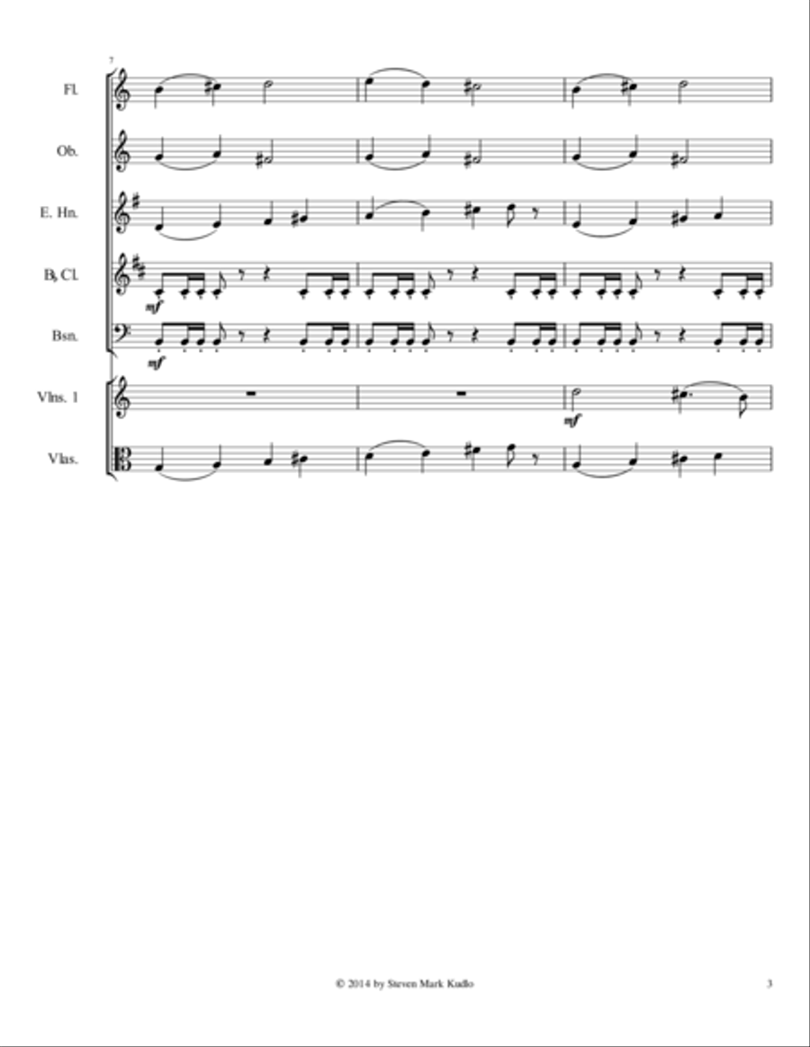 Minimal Piece for Chamber Orchestra with Piano Obbligato Chamber Orchestra scores gallery preview page 3