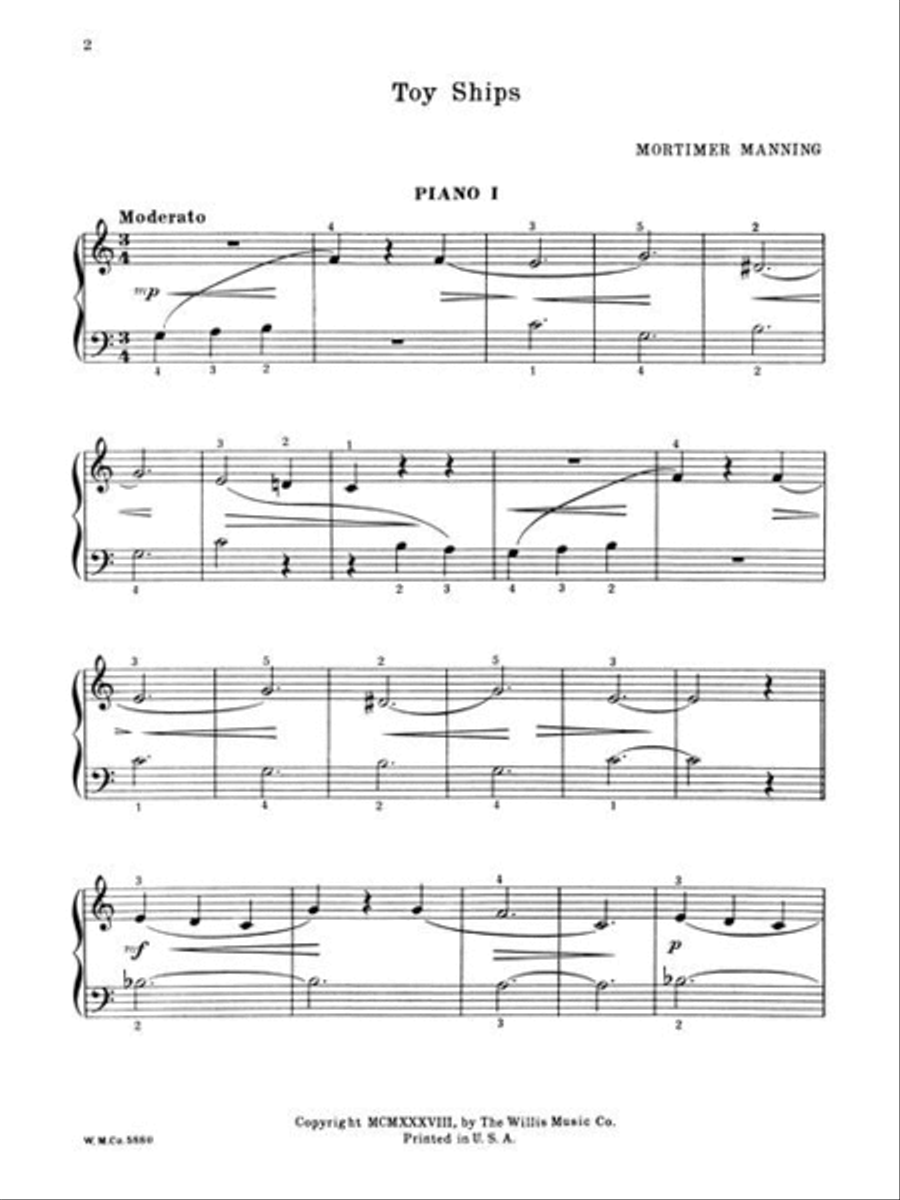 Toy Ships Easy Piano scores gallery preview page 3