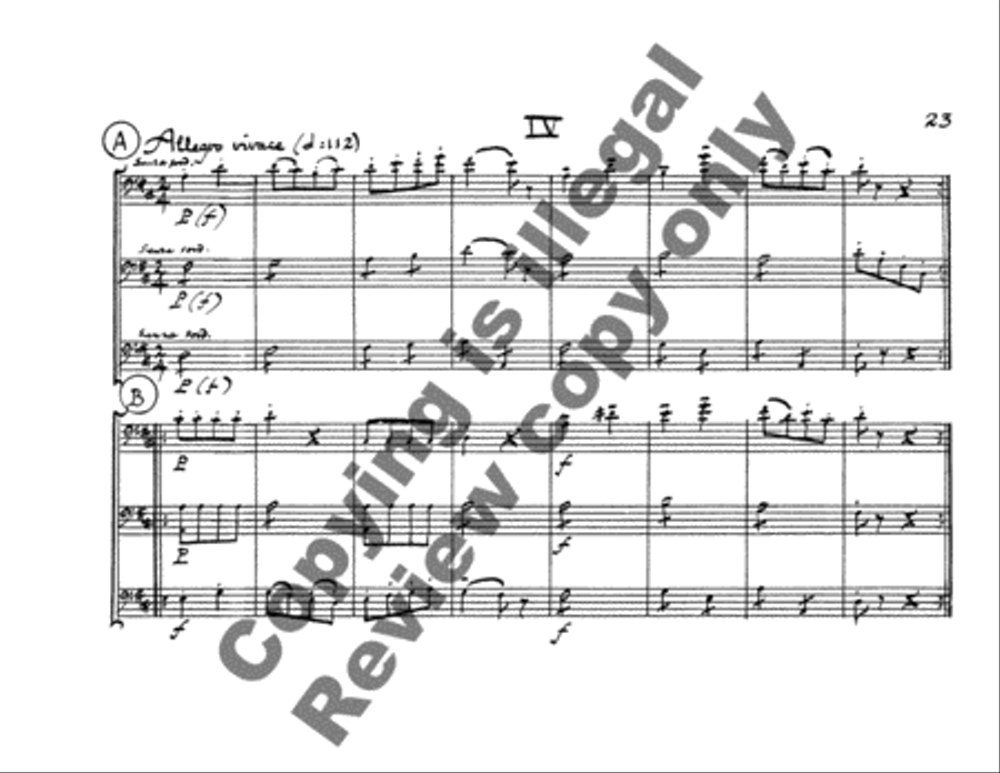 Divertimento for Three Double Basses (Full Score) Double Bass scores gallery preview page 7