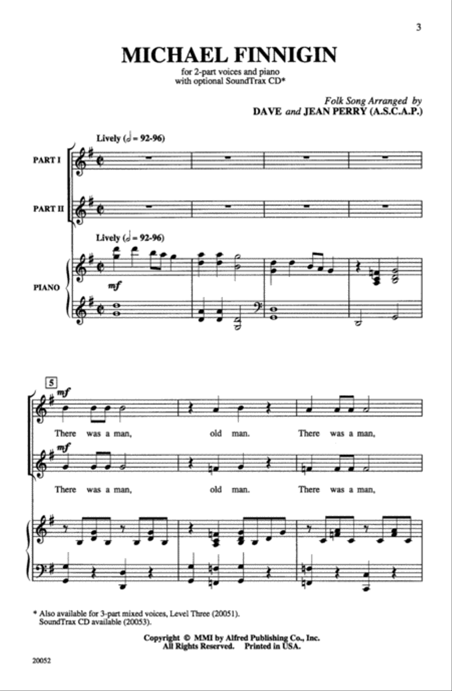 Michael Finnigin Choir scores gallery preview page 1