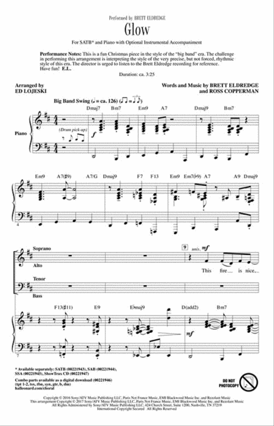 Glow 4-Part scores gallery preview page 2