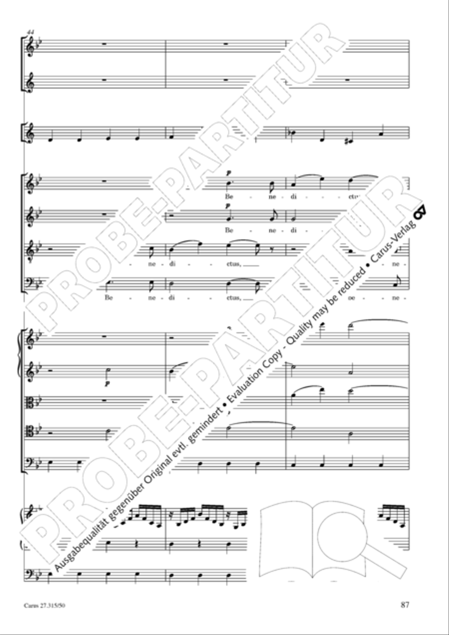 Requiem in C major 4-Part scores gallery preview page 90