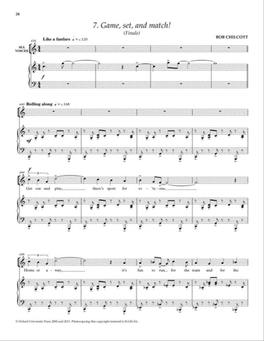 A Sporting Chance Unison Choir scores gallery preview page 9