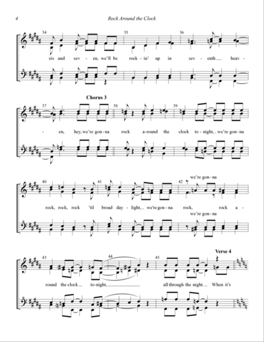 Rock Around The Clock (arr. Jon Nicholas) SSAA scores gallery preview page 4