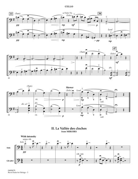 Ravel Suite for Strings - Cello