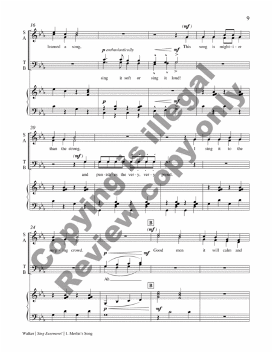 Sing Evermore! (Choral Score) Divisi scores gallery preview page 10
