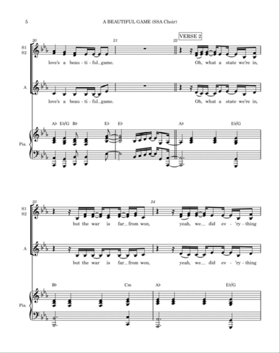 A Beautiful Game SSA scores gallery preview page 6